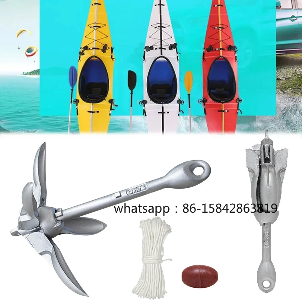 Fishing Kayak Anchor - 0.7KG 1.5KG Stainless Steel Folding Grapnel