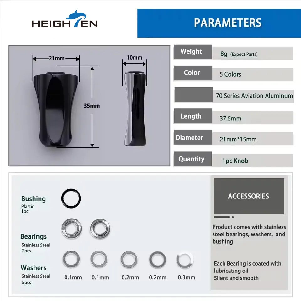 HEIGHTEN 21mm Reel Handle Alum - Shimano Reel Sienna ulasan dan harga