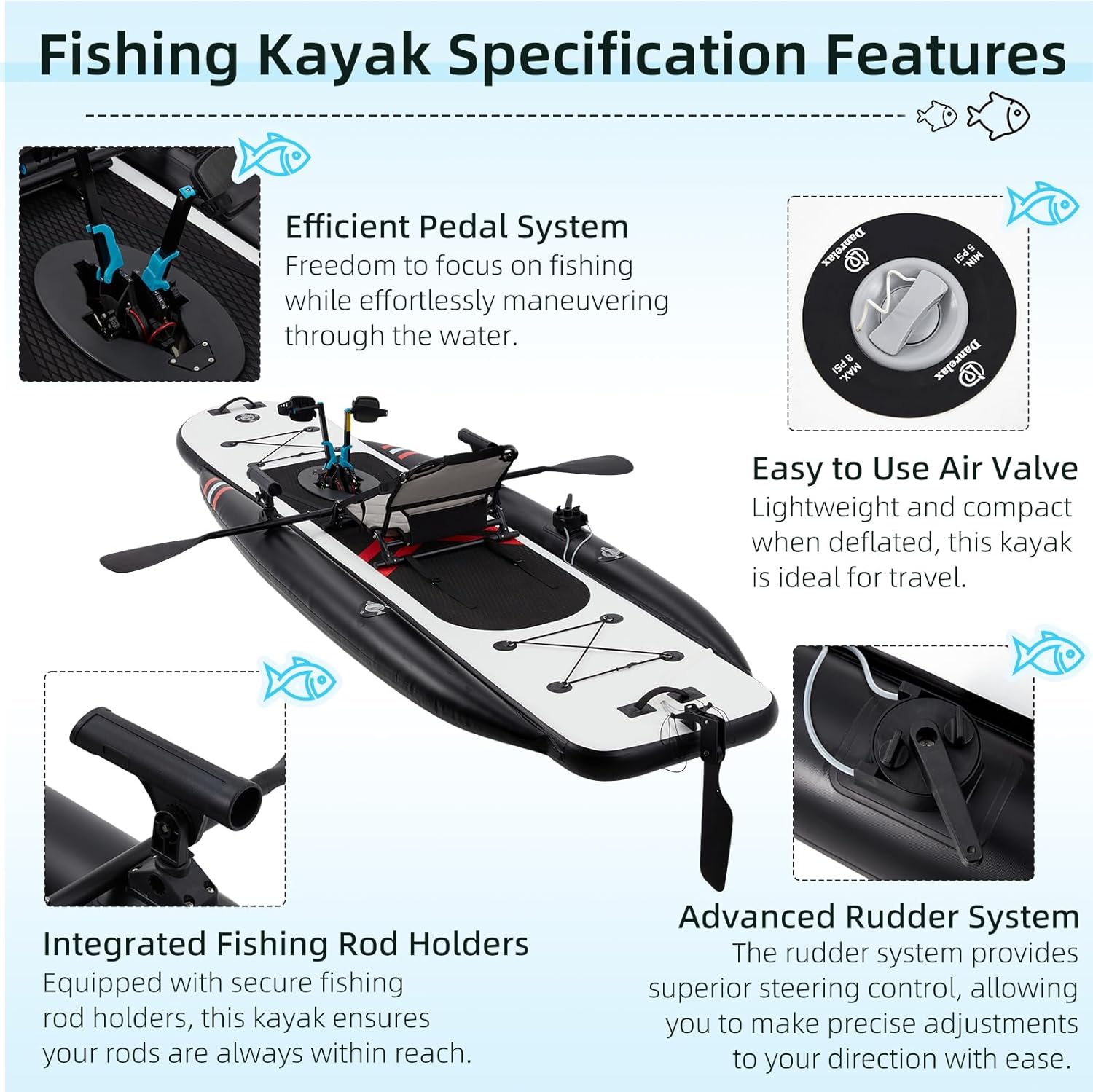 12ft Premium PVC Inflatable Fi - Fishing Kayak Seat ulasan dan harga
