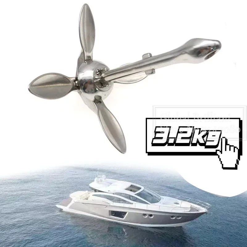 3.2KG/4KG Boat Stainless Steel - Fishing Kayak Anchor ulasan dan harga