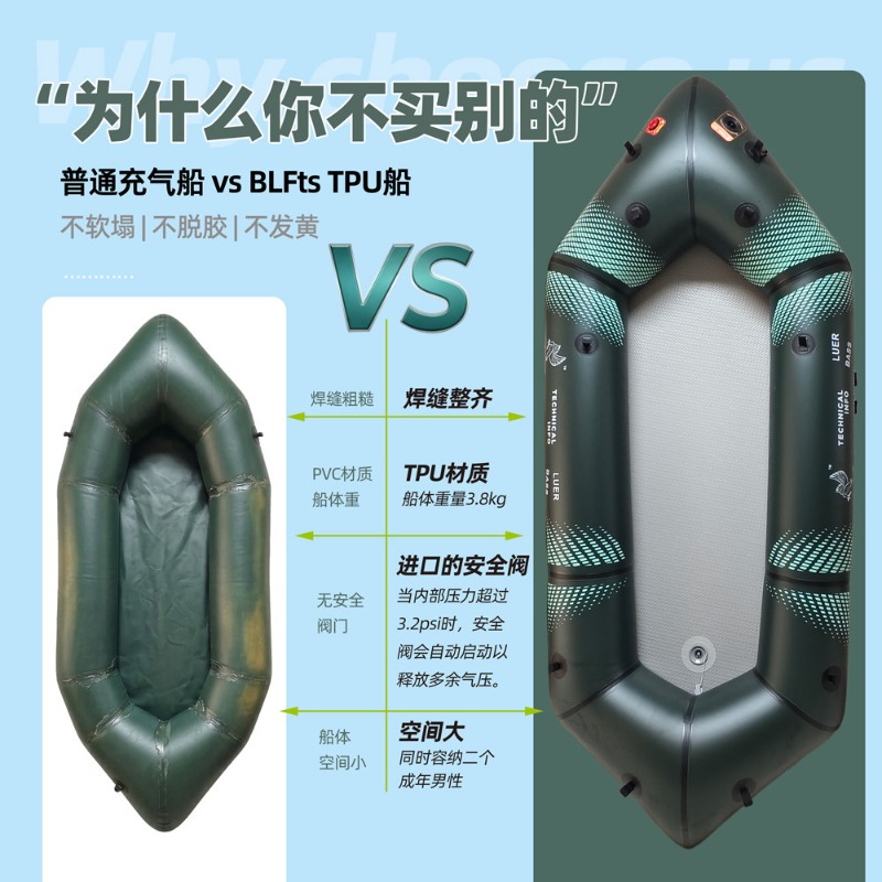 BLFst Fly Fishing Boat TPU Bac - Fishing Kayak Inflatable ulasan dan harga
