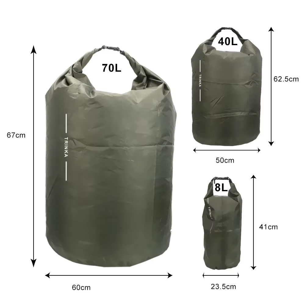 8L 40L 70L Roll‑Top Waterproof - Fishing Kayak Cart ulasan dan harga